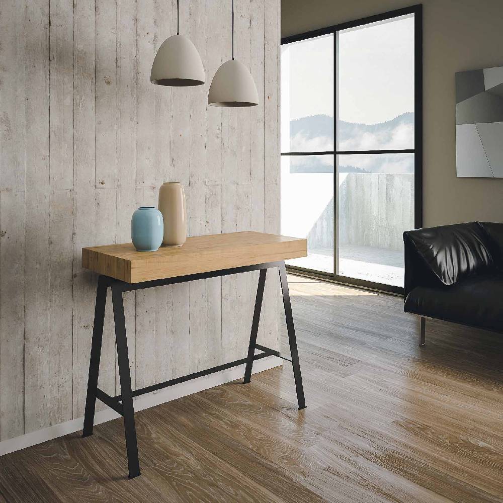 Itamoby Consolle Banco Small Premium Quercia Natura Telaio Antracite