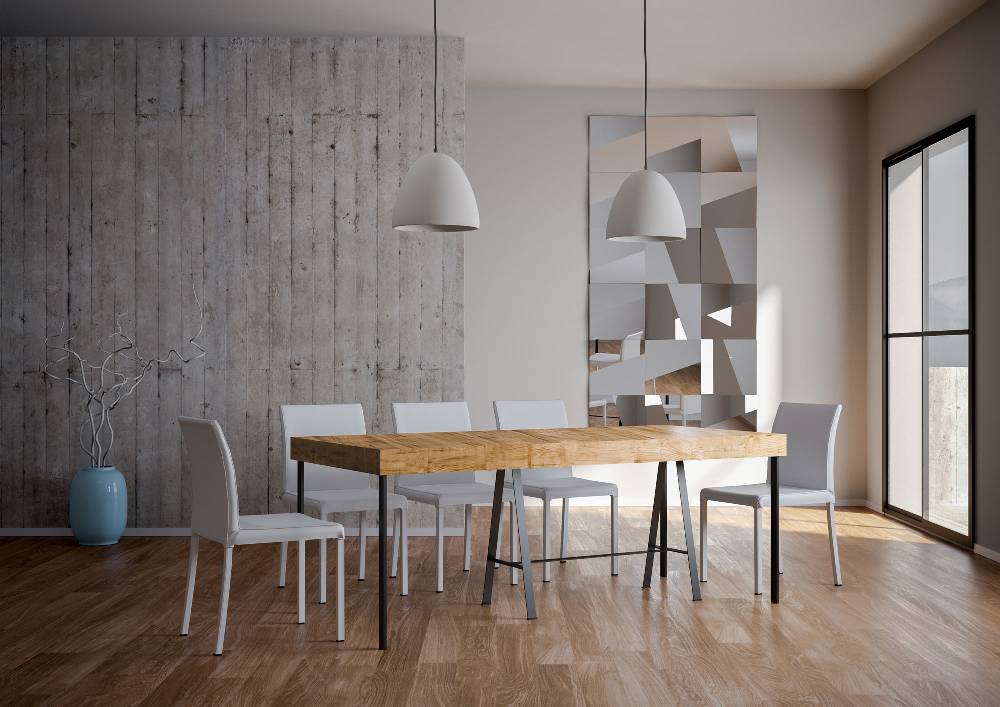 Itamoby Consolle Banco Small Premium Quercia Natura Telaio Antracite