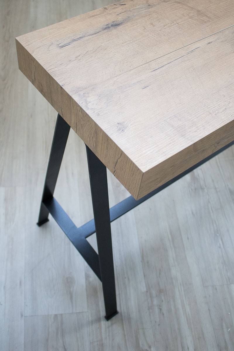 Itamoby Consolle Banco Small Quercia Natura Telaio Antracite