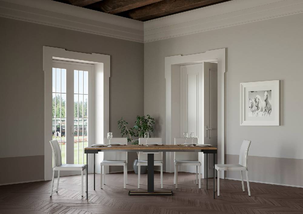 Itamoby Consolle Capital Evolution Abete Tinto Telaio Antracite