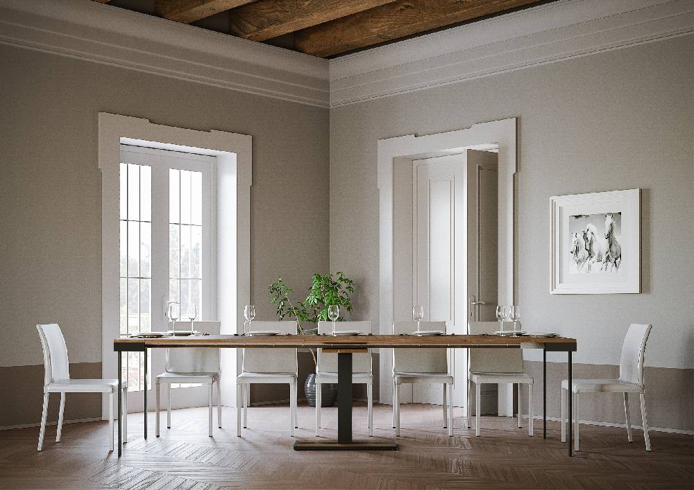 Itamoby Consolle Capital Evolution Abete Tinto Telaio Antracite