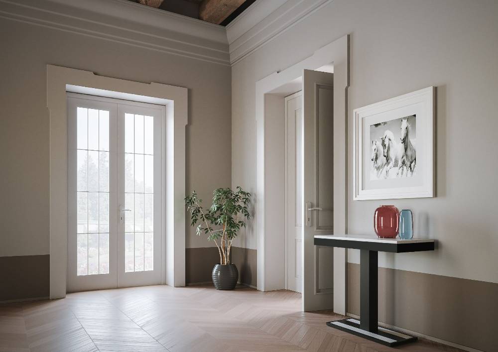 Itamoby Consolle Capital Evolution Bianco Frassino Telaio Antracite