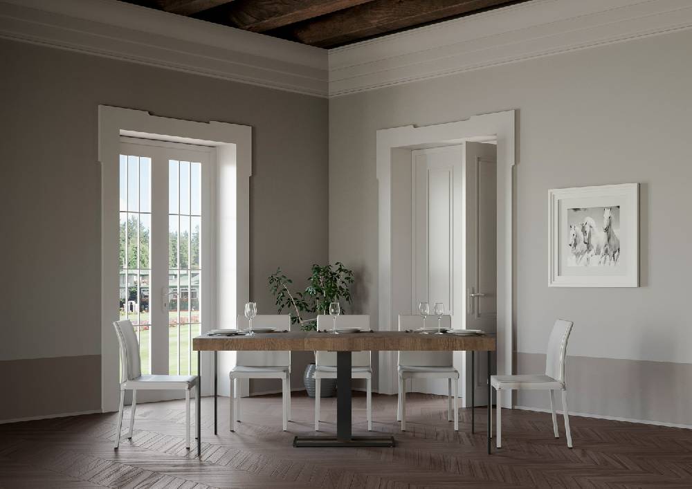 Itamoby Consolle Capital Premium Noce Telaio Antracite