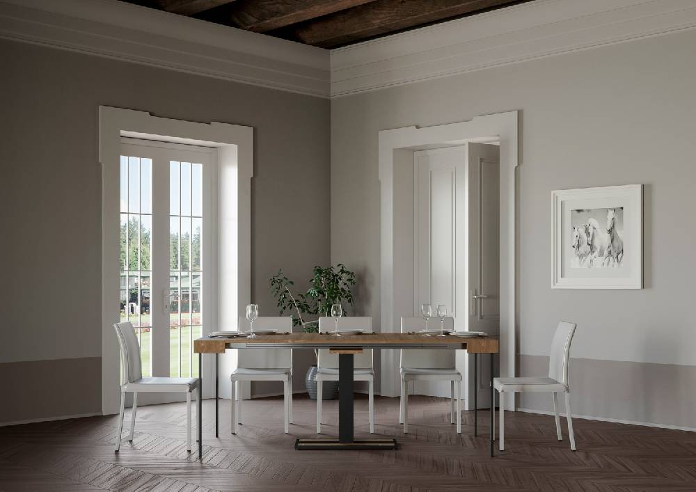 Itamoby Consolle Capital Small Abete Tinto Telaio Antracite