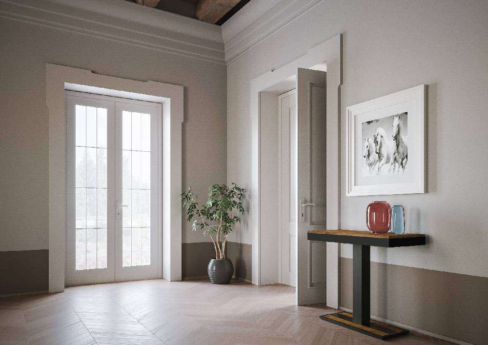 Itamoby Consolle Capital Small Evolution Abete Tinto Telaio Antracite