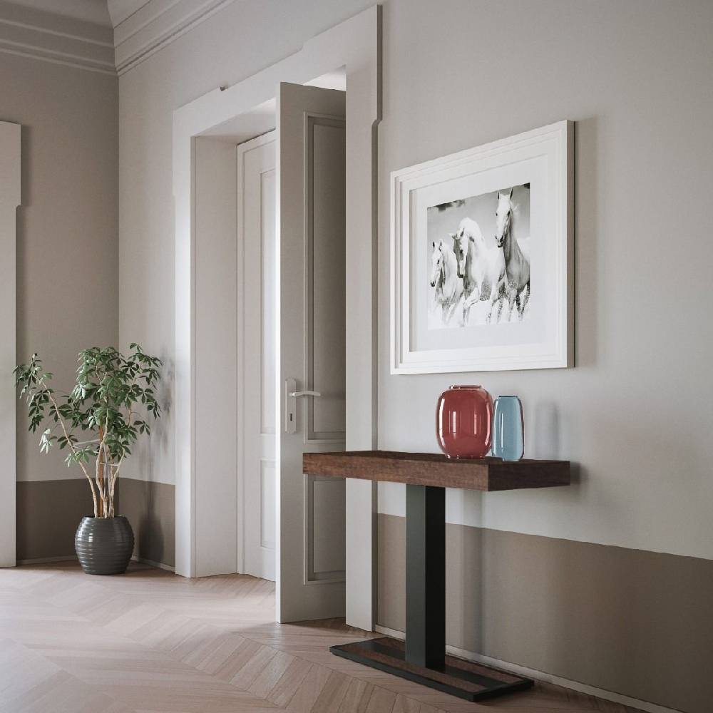 Itamoby Consolle Capital Small Noce Telaio Antracite