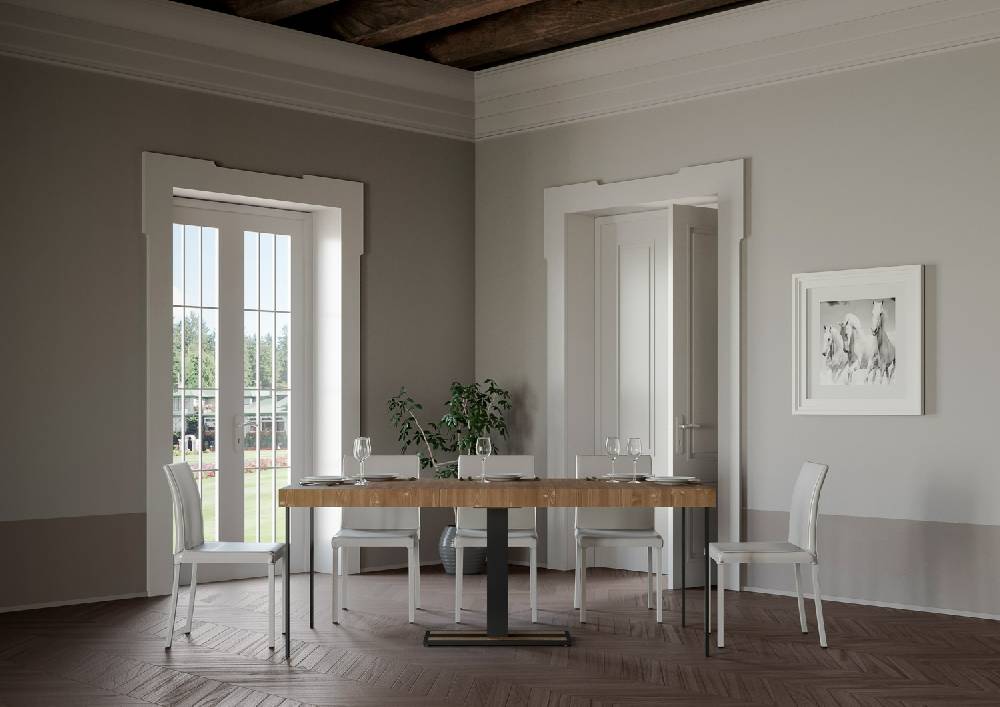 Itamoby Consolle Capital Small Premium Abete Tinto Telaio Antracite