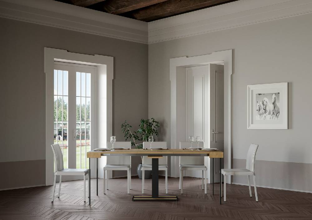 Itamoby Consolle Capital Small Quercia Natura Telaio Antracite