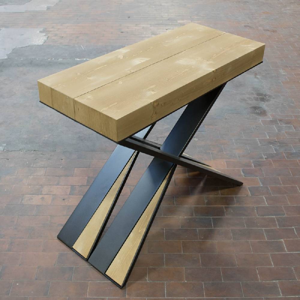 Itamoby Consolle Diago Abete Tinto Telaio Antracite