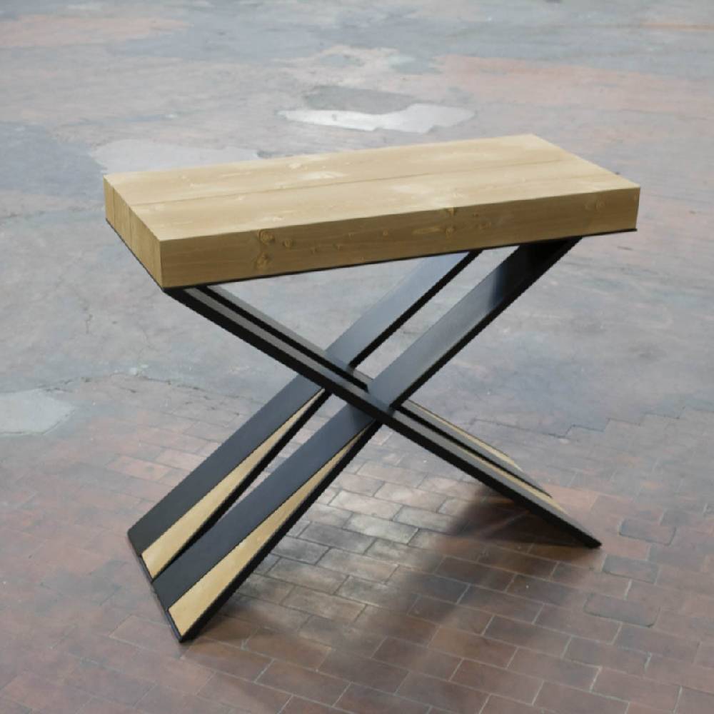 Itamoby Consolle Diago Abete Tinto Telaio Antracite