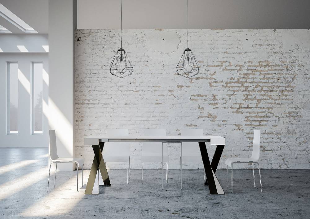 Itamoby Consolle Diago Bianco Frassino Telaio Antracite