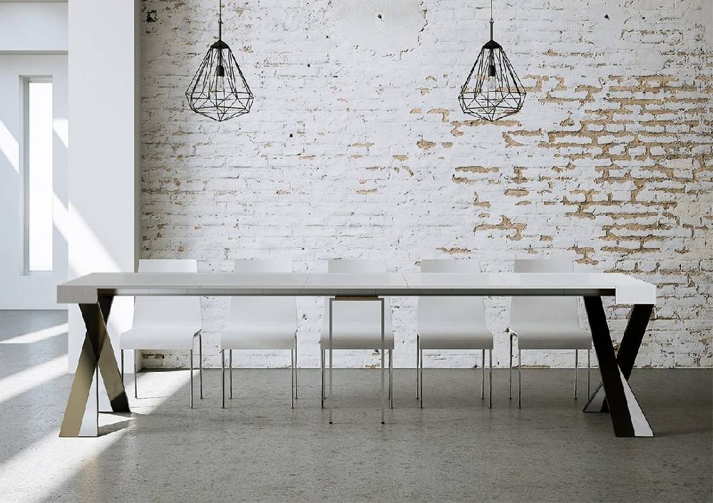 Itamoby Consolle Diago Bianco Frassino Telaio Antracite