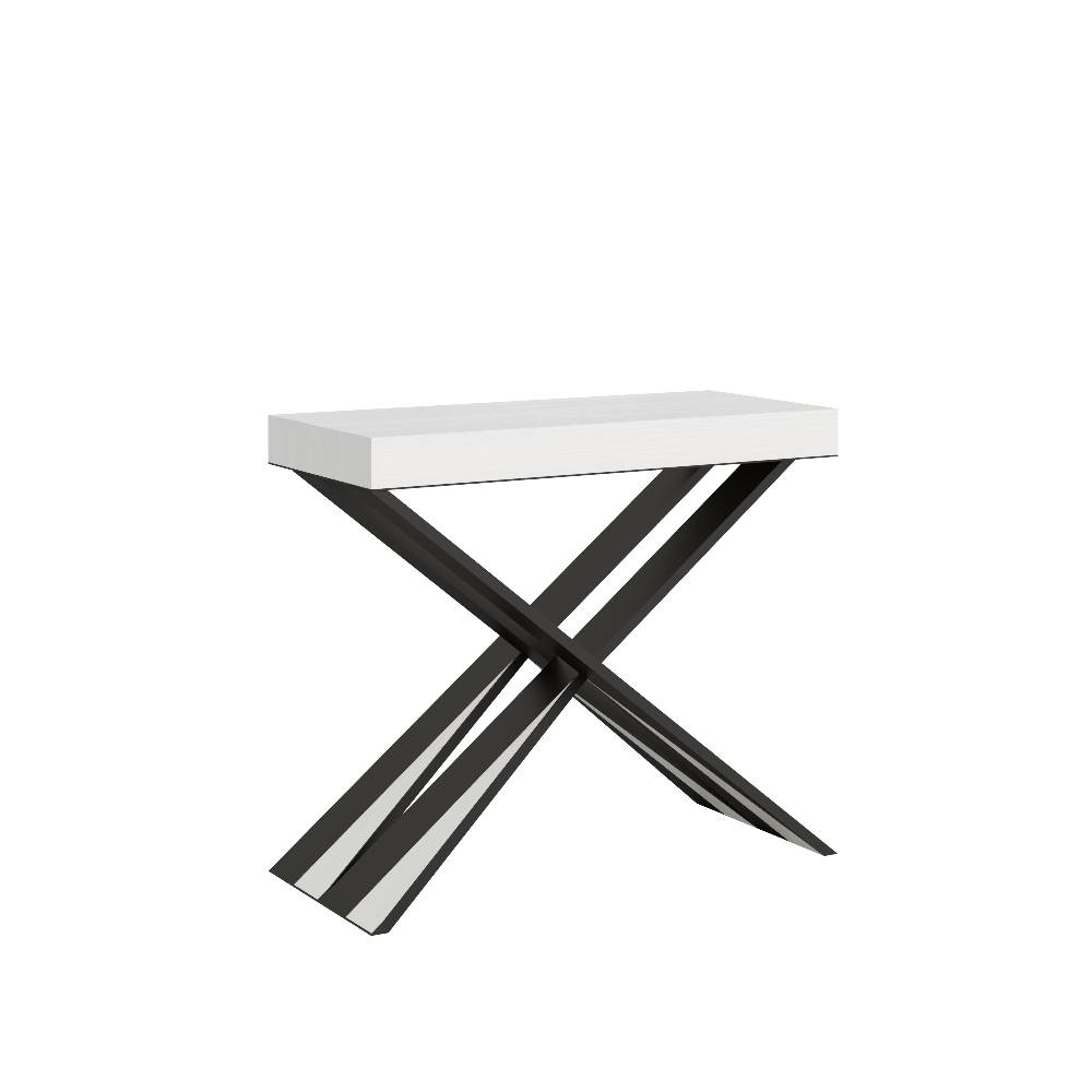 Itamoby Consolle Diago Bianco Frassino telaio Antracite