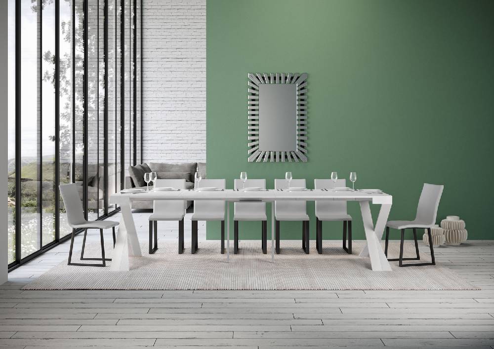 Itamoby Consolle Diago Bianco Frassino Telaio Bianco