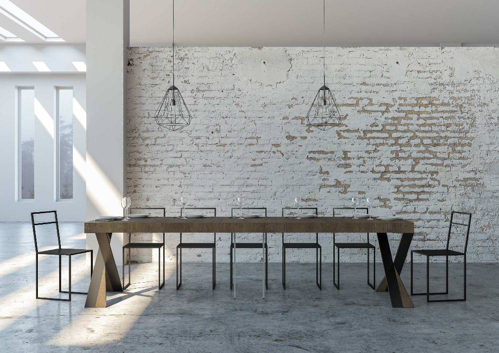 Itamoby Consolle Diago Premium Noce Telaio Antracite