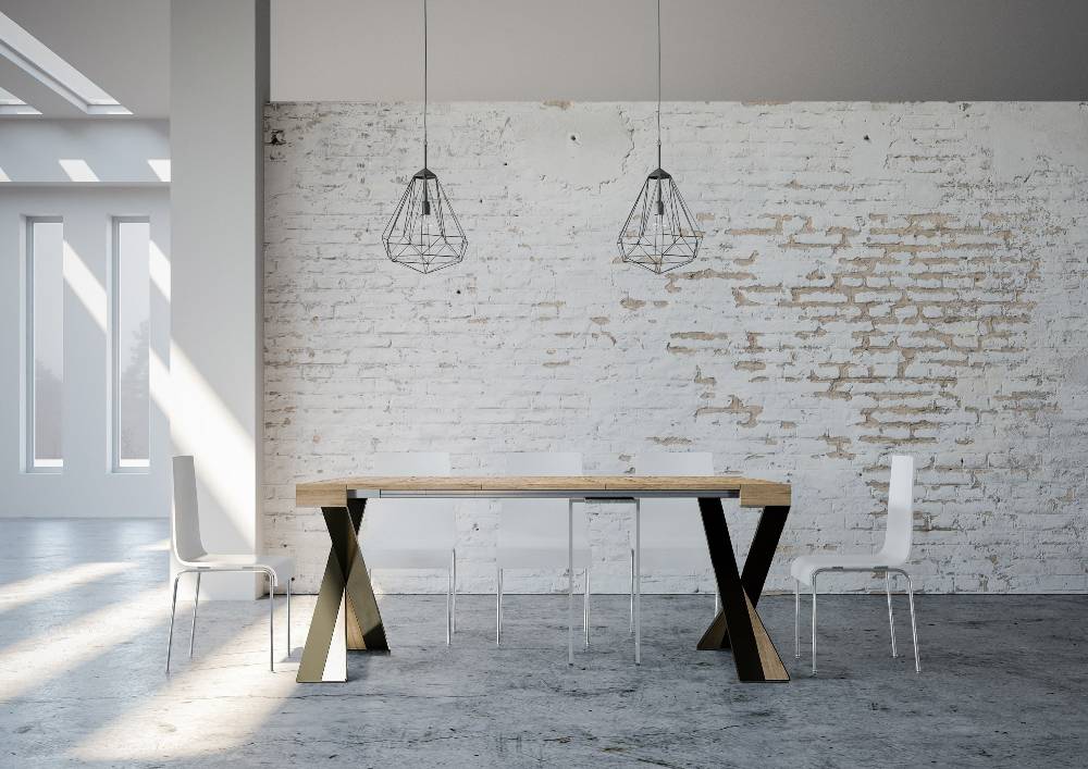 Itamoby Consolle Diago Quercia Natura Telaio Antracite