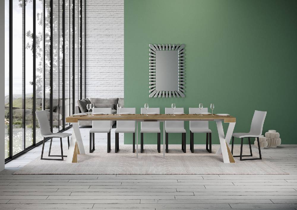 Itamoby Consolle Diago Quercia Natura Telaio Bianco