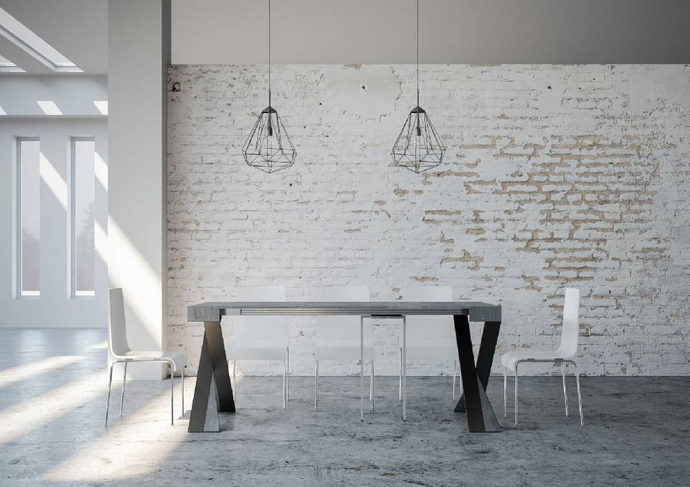 Itamoby Consolle Diago Small Cemento Telaio Antracite