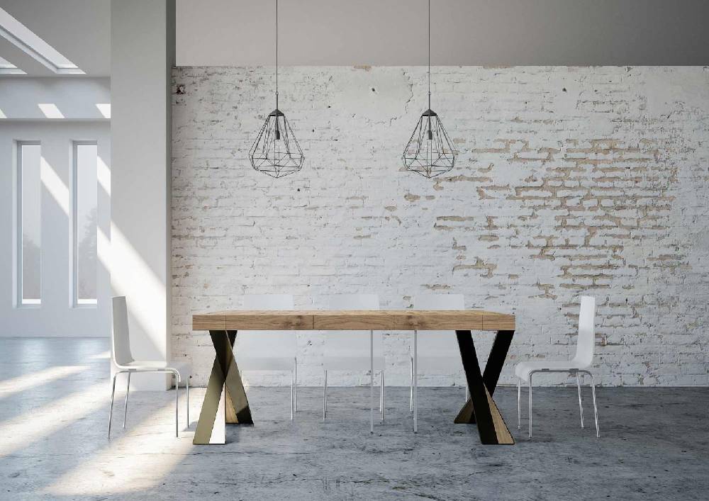 Itamoby Consolle Diago Small Premium Quercia Natura Telaio Antracite