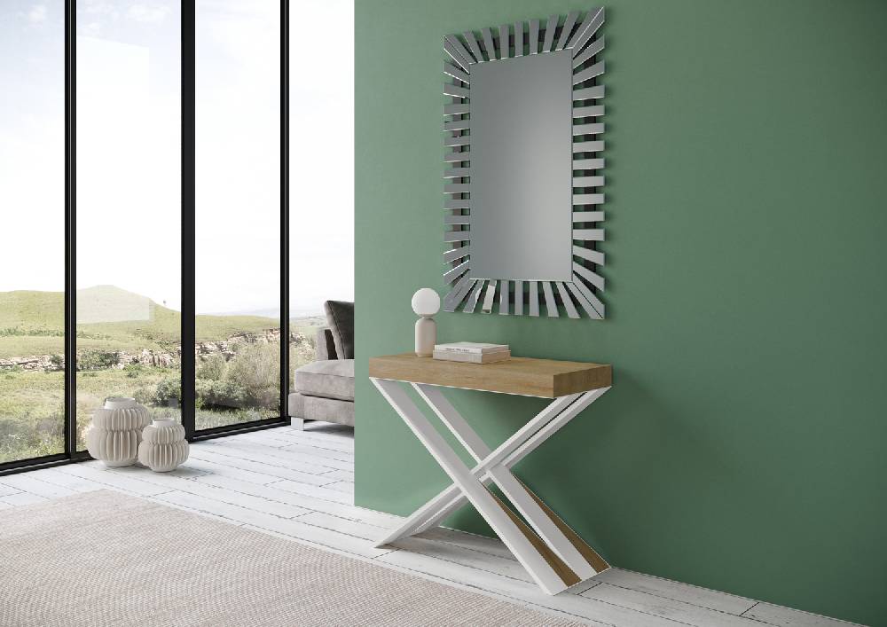 Itamoby Consolle Diago Small Quercia Natura Telaio Bianco