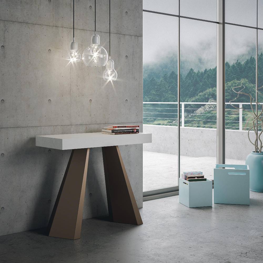 Itamoby Consolle Diamante Bianco Frassino Telaio Orso