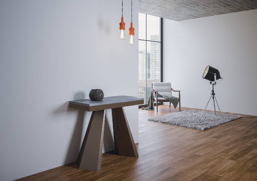 Itamoby Consolle Diamante Evolution Cemento Telaio Orso