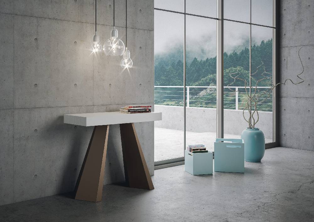 Itamoby Consolle Diamante Small Bianco Frassino Telaio Orso