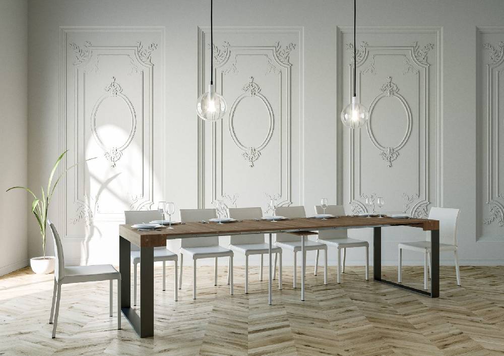 Itamoby Consolle Elettra Abete Tinto Telaio Antracite