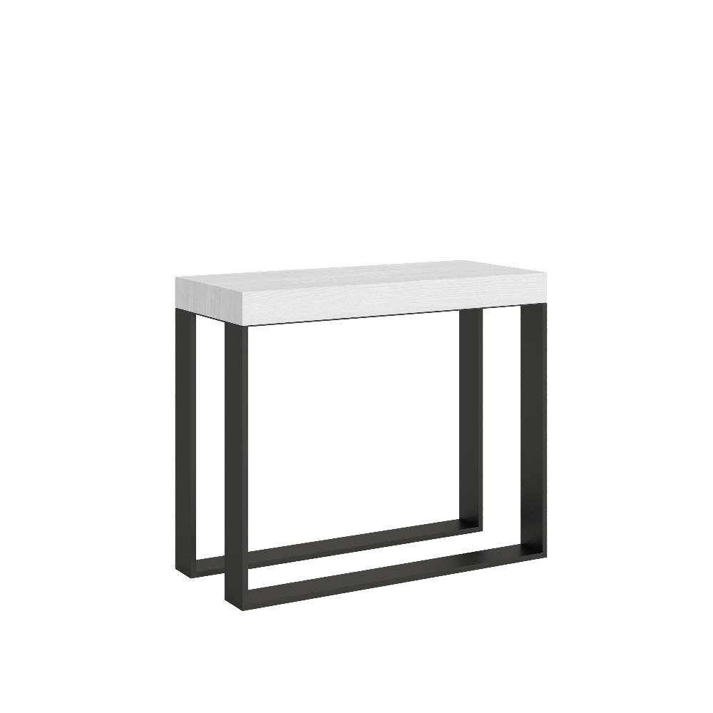 Itamoby Consolle Elettra Premium Bianco Frassino telaio Antracite