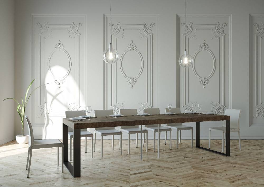 Itamoby Consolle Elettra Premium Noce Telaio Antracite