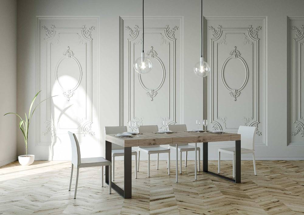 Itamoby Consolle Elettra Premium Quercia Natura Telaio Antracite