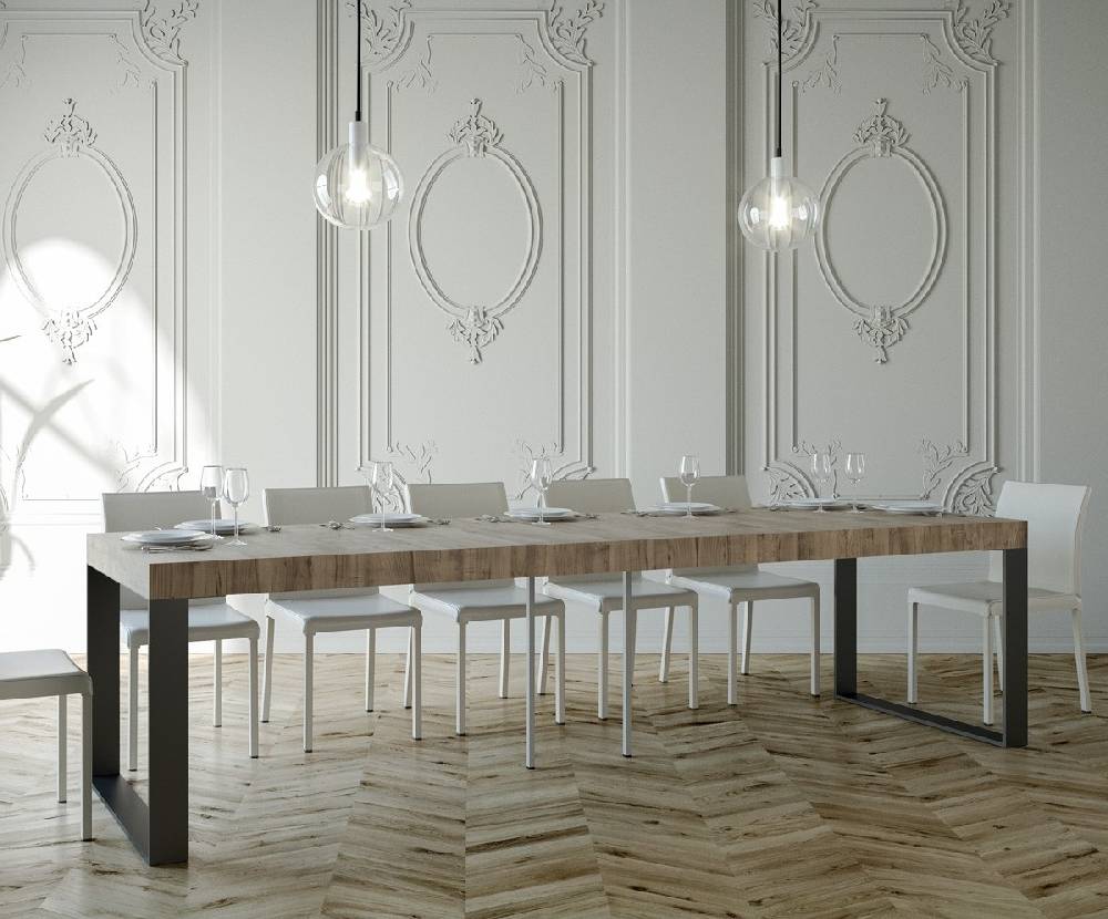 Itamoby Consolle Elettra Premium Quercia Natura Telaio Antracite