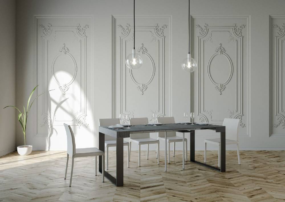 Itamoby Consolle Elettra Small Cemento Telaio Antracite