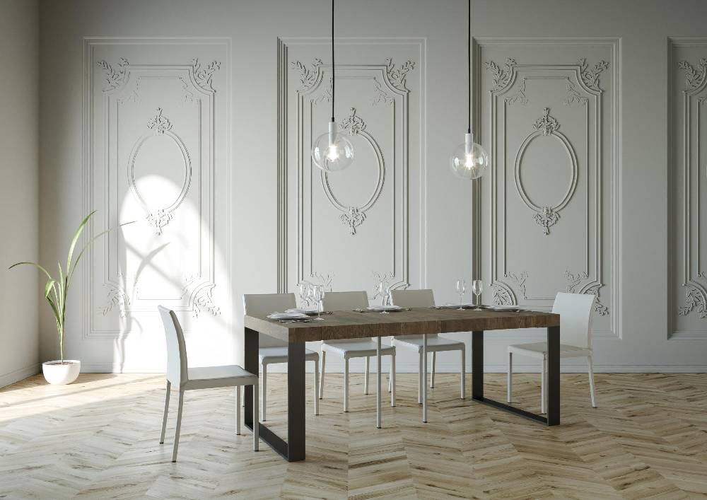 Itamoby Consolle Elettra Small Premium Noce Telaio Antracite