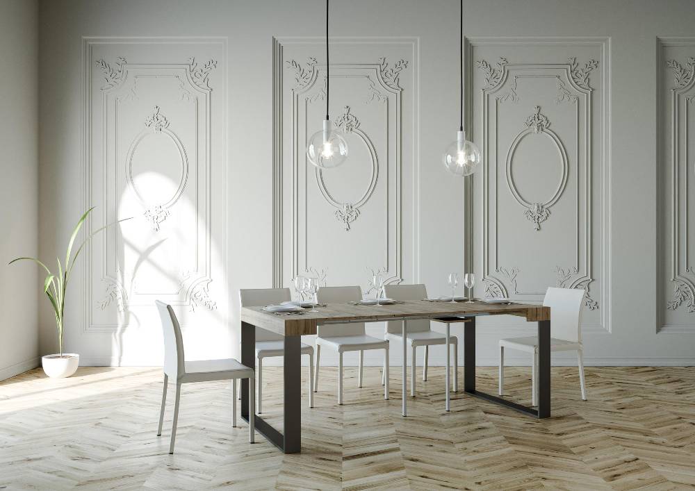 Itamoby Consolle Elettra Small Quercia Natura Telaio Antracite