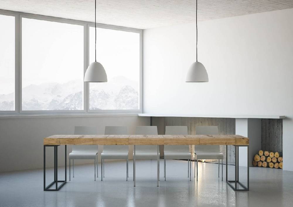 Itamoby Consolle Epoca Premium Quercia Natura Telaio Antracite