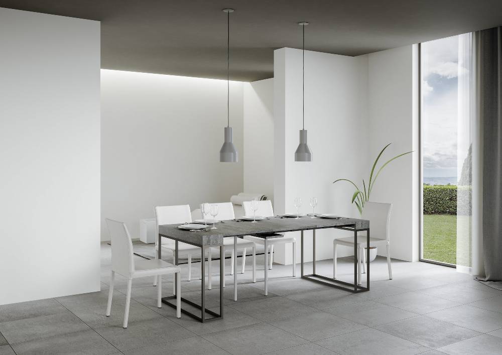 Itamoby Consolle Epoca Small Cemento Telaio Antracite