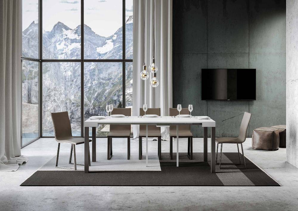 Itamoby Consolle EveryDay Small Bianco Frassino Telaio Antracite