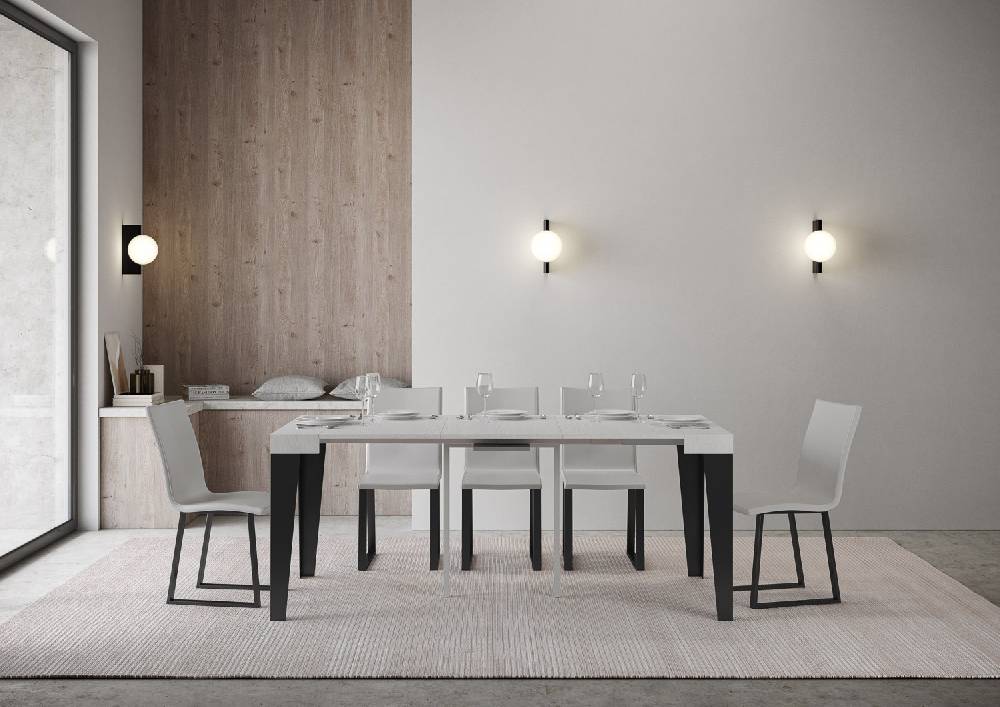 Itamoby Consolle Flame Bianco Frassino Telaio Antracite