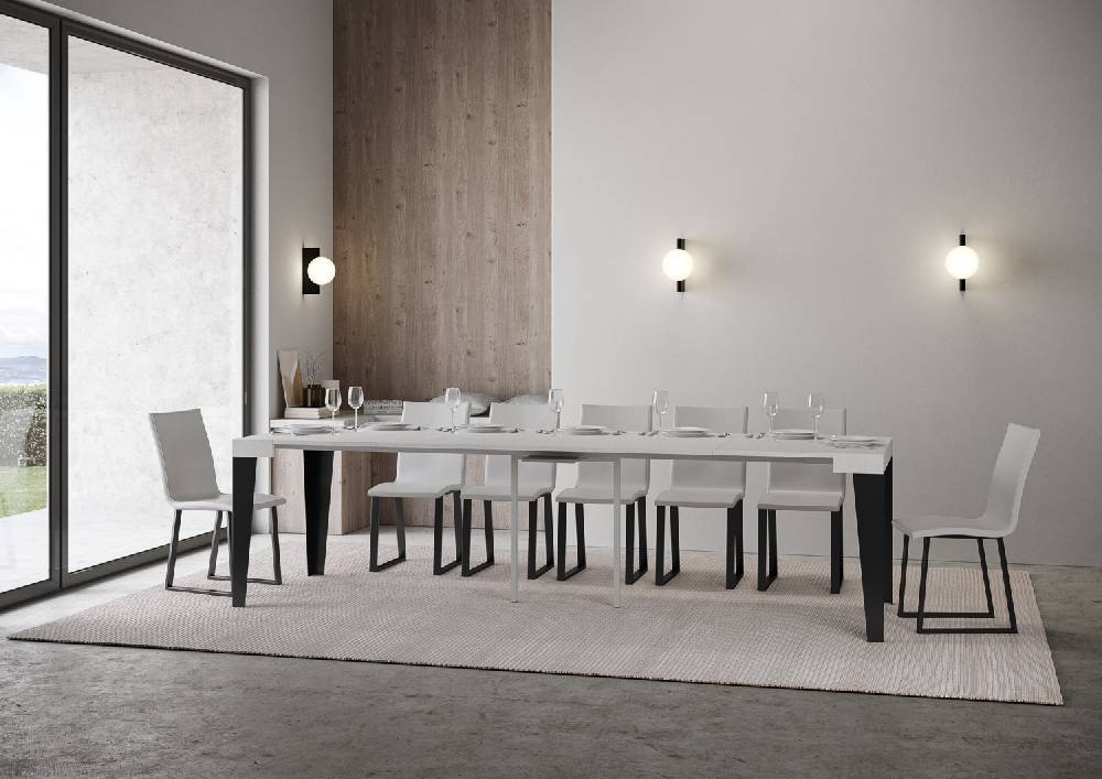 Itamoby Consolle Flame Bianco Frassino Telaio Antracite