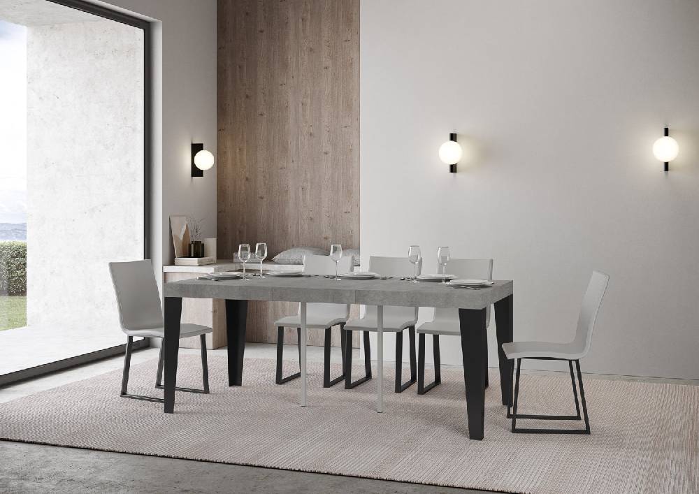 Itamoby Consolle Flame Premium Cemento Telaio Antracite