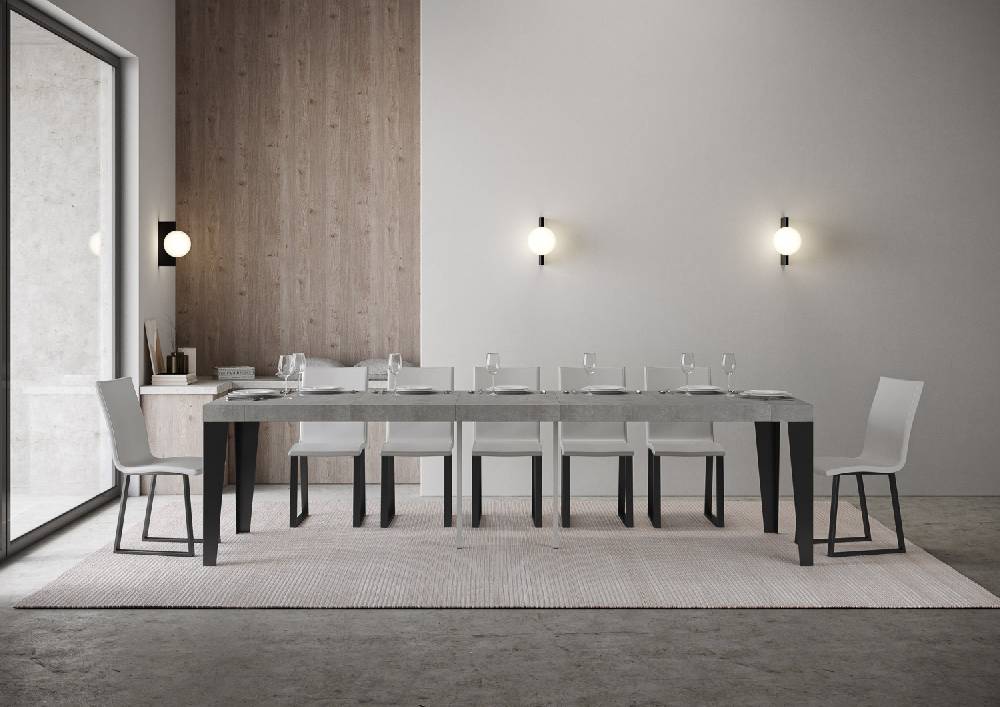 Itamoby Consolle Flame Premium Cemento Telaio Antracite