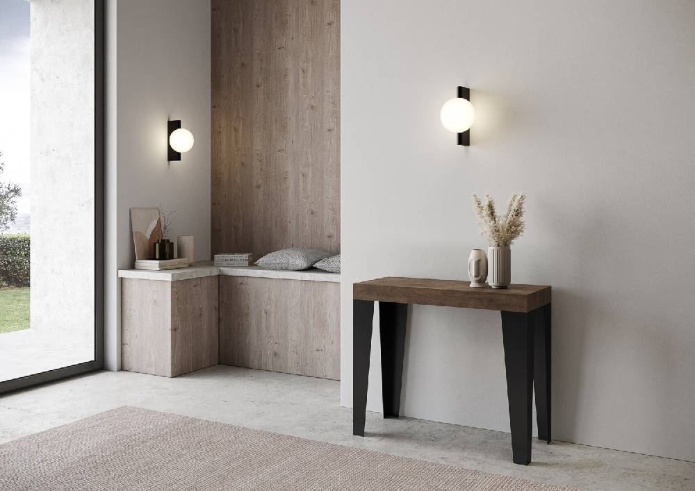 Itamoby Consolle Flame Premium Noce Telaio Antracite