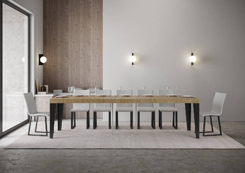 Itamoby Consolle Flame Premium Quercia Natura Telaio Antracite