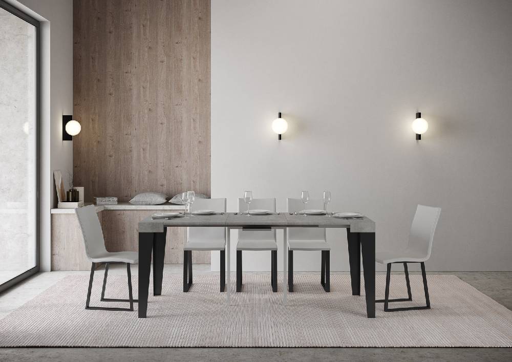 Itamoby Consolle Flame Small Cemento Telaio Antracite