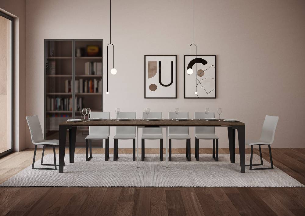 Itamoby Consolle Flame Small Evolution Noce Telaio Antracite