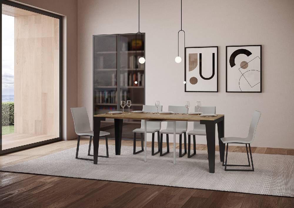 Itamoby Consolle Flame Small Evolution Quercia Natura Telaio Antracite