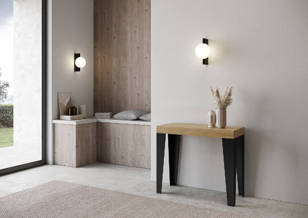 Itamoby Consolle Flame Small Quercia Natura Telaio Antracite