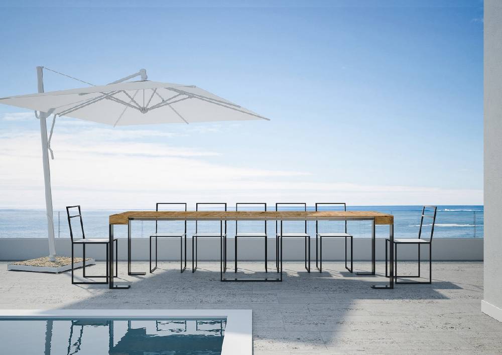 Itamoby Consolle Futura Abete Tinto Telaio Antracite