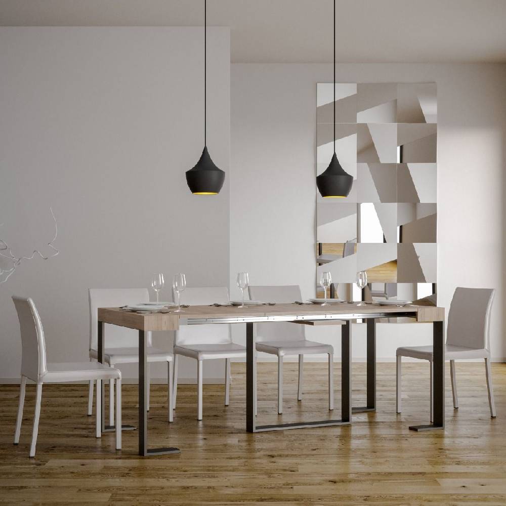 Itamoby Consolle Futura Quercia Natura Telaio Antracite